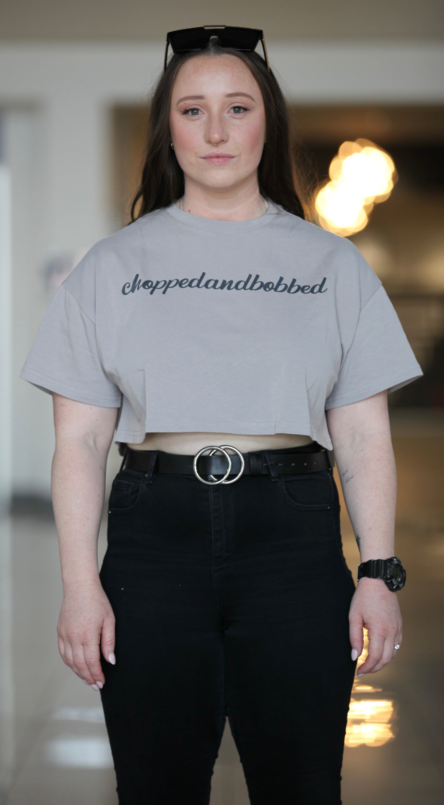 Women’s Scrip Tee Cropped