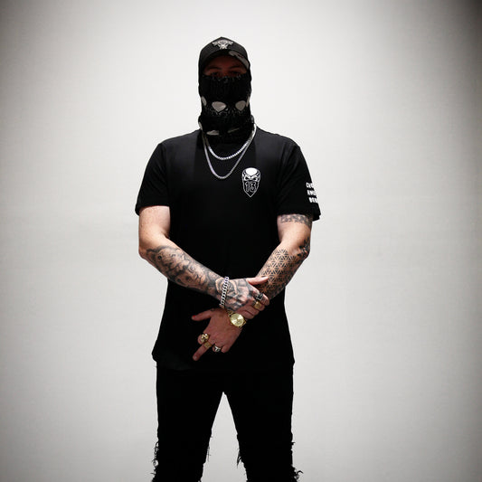 Masked Up Drop Hem Tee